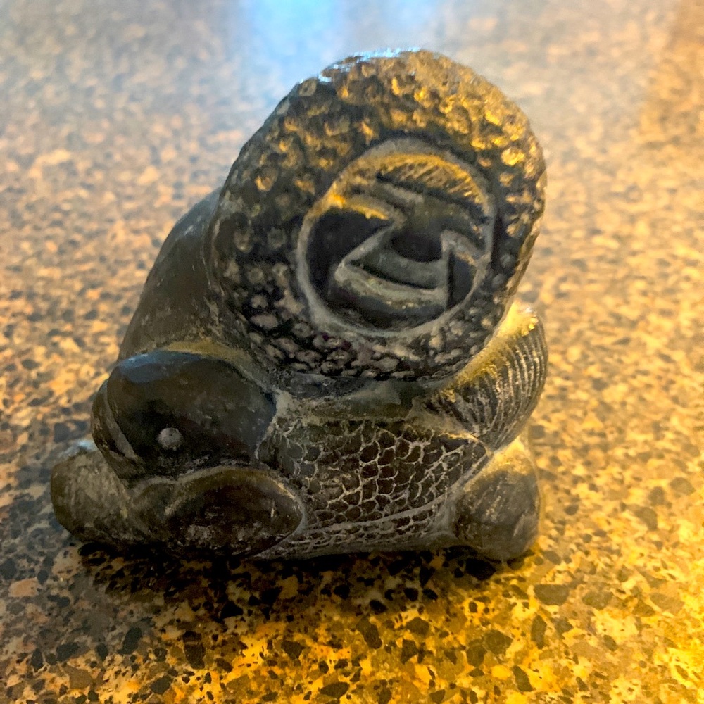 Inupiat Iyagak Originals Eskimo Stone Sculpture Made In Alaska